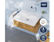 Grohe Euro Ceramic - Umyvadlo 60x47 cm, s přepadem, bez otvoru pro baterii, alpská bílá 102417SH00