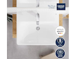 Grohe Euro Ceramic - Umyvadlo 60x47 cm, s přepadem, otvor pro baterii, alpská bílá 102415SH00