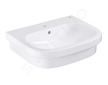 Grohe Euro Ceramic - Umyvadlo s přepadem, 60x48 cm, alpská bílá 39337000