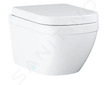Grohe Euro Ceramic - Závěsné WC se sedátkem softclose, rimless, Triple Vortex, alpská bílá 39693000
