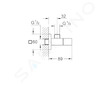 Grohe Eurocube - Rohový ventil, chrom 22013000