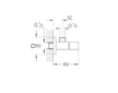 Grohe Eurocube - Rohový ventil, chrom 22013000