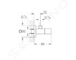 Grohe Eurocube - Rohový ventil, kartáčovaný Hard Graphite 22012AL0