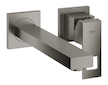 Grohe Eurocube - Umyvadlová baterie pod omítku, 2-otvorová instalace, kartáčovaný Hard Graphite 23447AL0