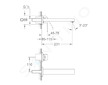 Grohe Eurocube - Umyvadlová baterie pod omítku, 2-otvorová instalace, kartáčovaný Hard Graphite 23447AL0