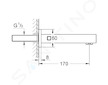 Grohe Eurocube - Vanová vpusť, kartáčovaný Hard Graphite 13303AL0