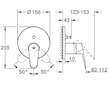 Grohe Eurodisc Cosmopolitan - Baterie pod omítku pro 2 spotřebiče, chrom 24056002