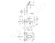Grohe Eurodisc Cosmopolitan - Vanová baterie s příslušenstvím, chrom 33395002