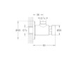 Grohe Euroeco Cosmopolitan T - Samouzavírací nástěnný ventil, chrom 36267000