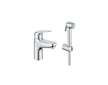 Grohe Euroeco - Umyvadlová baterie s bidetovou sprškou, chrom 24264001