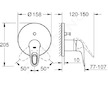 Grohe Eurostyle - Baterie pod omítku pro 2 spotřebiče, chrom 24049003