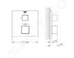 Grohe Grohtherm Cube - Termostatická sprchová baterie pod omítku, supersteel 24153DC0
