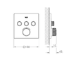 Grohe Grohtherm SmartControl - Termostatická baterie pod omítku, 3 ventily, kartáčovaný Cool Sunrise 29126GN0