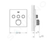 Grohe Grohtherm SmartControl - Termostatická baterie pod omítku, 3 ventily, supersteel 29126DC0