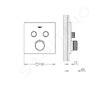 Grohe Grohtherm SmartControl - Termostatická baterie pod omítku, pro 2 spotřebiče, Cool Sunrise 29124GL0