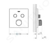 Grohe Grohtherm SmartControl - Termostatická baterie pod omítku se 2 ventily, Hard Graphite 29124A00
