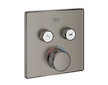 Grohe Grohtherm SmartControl - Termostatická baterie pod omítku se 2 ventily, kartáčovaný Hard Graphite 29124AL0