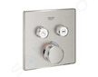 Grohe Grohtherm SmartControl - Termostatická baterie pod omítku se 2 ventily, supersteel 29124DC0