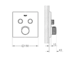Grohe Grohtherm SmartControl - Termostatická baterie pod omítku se 2 ventily, supersteel 29124DC0