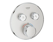 Grohe Grohtherm SmartControl - Termostatická sprchová baterie pod omítku, 2 ventily, supersteel 29119DC0