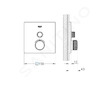 Grohe Grohtherm SmartControl - Termostatická sprchová baterie pod omítku s 1 ventilem, Hard Graphite 29123A00