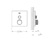 Grohe Grohtherm SmartControl - Termostatická sprchová baterie pod omítku s 1 ventilem, měsíční bílá 29153LS0