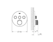 Grohe Grohtherm SmartControl - Termostatická sprchová podomítková baterie, 3 ventily, chrom 29121000