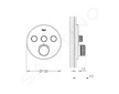 Grohe Grohtherm SmartControl - Termostatická sprchová podomítková baterie, 3 ventily, Hard Graphite 29121A00