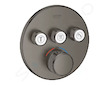 Grohe Grohtherm SmartControl - Termostatická sprchová podomítková baterie, 3 ventily, kartáčovaný Hard Graphite 29121AL0