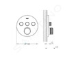 Grohe Grohtherm SmartControl - Termostatická sprchová podomítková baterie, 3 ventily, kartáčovaný Hard Graphite 29121AL0