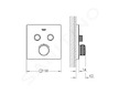 Grohe Grohtherm SmartControl - Termostatická vanová baterie pod omítku se 2 ventily, měsíční bílá 29156LS0