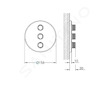 Grohe Grohtherm SmartControl - Třícestný ovladač pod omítku, kartáčovaný Hard Graphite 29122AL0