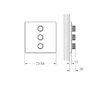 Grohe Grohtherm SmartControl - Ventil pod omítku pro 3 spotřebiče, Hard Graphite 29127A00