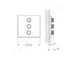 Grohe Grohtherm SmartControl - Ventil pod omítku pro 3 spotřebiče, kartáčovaný Hard Graphite 29127AL0