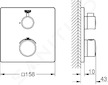 Grohe Grohtherm - Termostatická sprchová baterie pod omítku, chrom 24078000