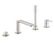 Grohe Lineare - Baterie na okraj vany, 4-otvorová instalace, supersteel 19577DC1