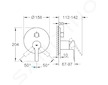 Grohe Lineare - Baterie pod omítku pro 3 spotřebiče, kartáčovaný Hard Graphite 24095AL1