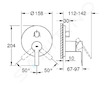 Grohe Lineare - Baterie pod omítku pro 3 spotřebiče, supersteel 24095DC1