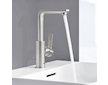 Grohe Lineare - Umyvadlová baterie s výpustí, supersteel 23296DC1