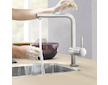 Grohe MintaTouch - Elektronická páková dřezová baterie, supersteel 31360DC1