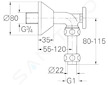 Grohe Náhradní díly - Odpadní koleno, chrom 12442000