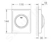 Grohe Náhradní díly - Ovládací tlačítko Skate, chrom 38595000