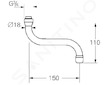 Grohe Náhradní díly - S-výtok pro kuchyňskou nástěnnou baterii, chrom 13005000