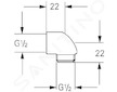 Grohe Náhradní díly - Sprchové kolínko, chrom 45304000