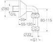 Grohe  - Odpadní koleno, chrom 12408000