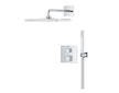 Grohe Precision Cube - Sprchový set s termostatem pod omítku, 31x31 cm, chrom 34879000