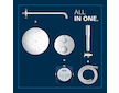 Grohe Precision SmartControl - Sprchový set s termostatem pod omítku, průměr 31 cm, chrom 34880000