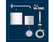 Grohe Precision - Sprchový set s termostatem pod omítku, 31x31 cm, chrom 34881000