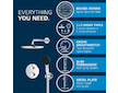Grohe Precision - Sprchový set s termostatem pod omítku, průměr 25 cm, chrom 34883000