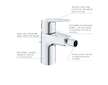 Grohe QuickFix Start - Bidetová baterie s výpustí, chrom 32560002